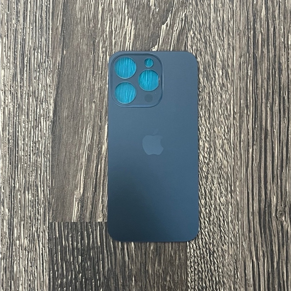 iPhone 15 Pro Back Glass Big Hole Replacment Part - Blue